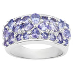 Tanzanite Ring 2.48 Carats Sterling Silver