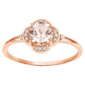Morganite Ring With Diamonds 0.7 Carats 10K Rose Gold