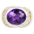 Amethyst Ring 6.9 Carats Sterling Silver