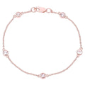 Morganite Bracelet 0.44 Carats Gold Plated Silver