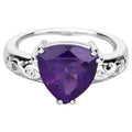 Amethyst Ring With White Topaz 2.69 Carats Sterling Silver