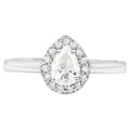 Diamond Ring 0.6 Carats 14K White Gold