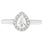 Diamond Ring 0.6 Carats 14K White Gold