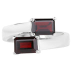 Garnet Ring 2.38 Carats Sterling Silver