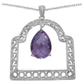 Amethyst Pendant 10.6 Carats Sterling Silver