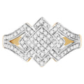 Diamond Ring 0.3 Carats Gold Plated Silver