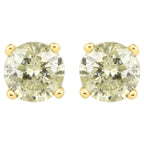Diamond Stud Earrings 1.14 Carats 14K Yellow Gold