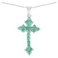 Zambian Emerald Pendant 1.98 Carats Sterling Silver