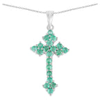 Zambian Emerald Pendant 1.98 Carats Sterling Silver