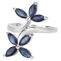 Blue Sapphire Ring 1.74 Carats Sterling Silver