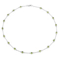 Peridot Necklace 6.28 Carats Sterling Silver