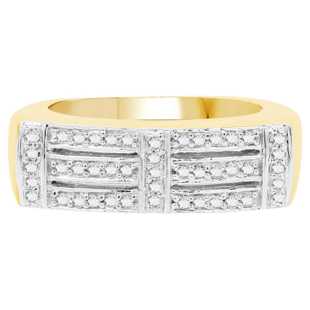 Diamond Ring 0.24 Carats Gold Plated Silver