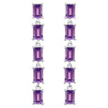 Amethyst Earrings 5.48 Carats Sterling Silver