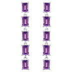 Amethyst Earrings 5.48 Carats Sterling Silver