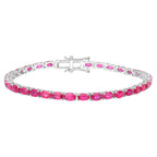 Ruby Bracelet 9.16 Carats 10K White Gold