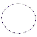 Amethyst Necklace 6.1 Carats Sterling Silver