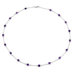 Amethyst Necklace 6.1 Carats Sterling Silver