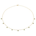Zambian Emerald Necklace 0.88 Carats 10K Yellow Gold
