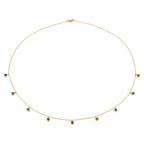 Zambian Emerald Necklace 0.88 Carats 10K Yellow Gold