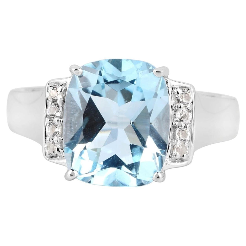 Multicolor Topaz Ring 4.24 Carats Sterling Silver