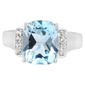 Multicolor Topaz Ring 4.24 Carats Sterling Silver