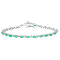 Zambian Emerald Bracelet 3.22 Carats Sterling Silver