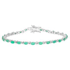 Zambian Emerald Bracelet 3.22 Carats Sterling Silver