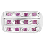Multicolor Sapphire Ring 1.22 Carats Sterling Silver