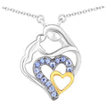 Tanzanite Mom Pendant 0.26 Carats Gold Plated Silver