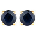 Natural Blue Sapphire Earrings 1.68 Carats 14K Yellow Gold
