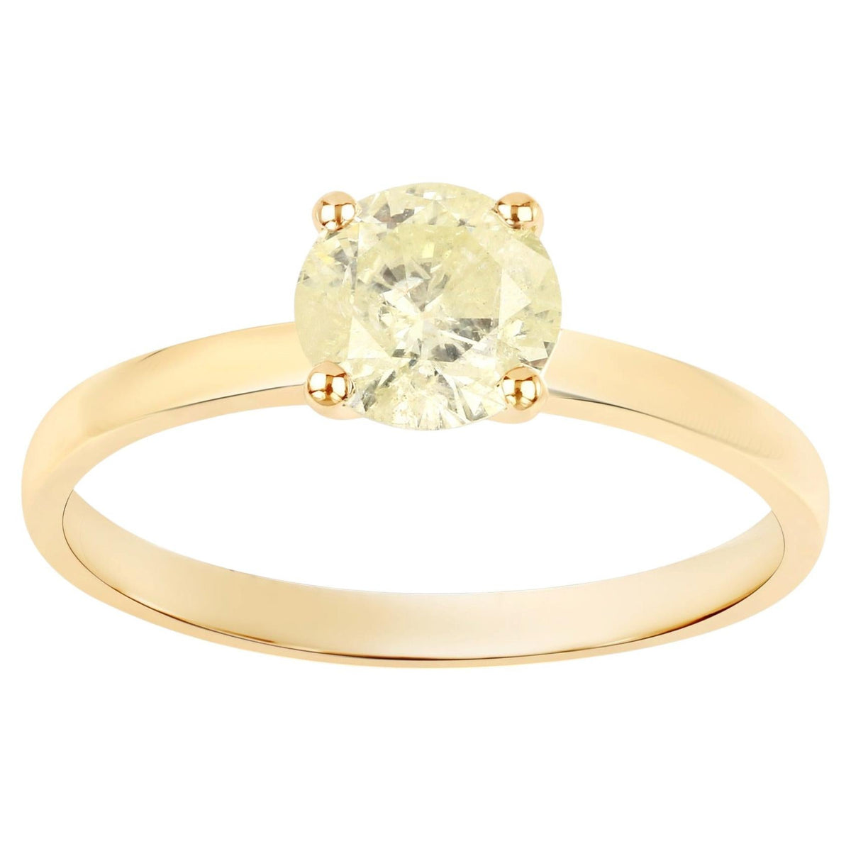 Diamond Ring 0.84 Carats 14K Yellow Gold