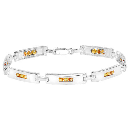 Yellow Sapphire Tennis Bracelet 2.5 Carats Sterling Silver