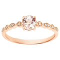 Morganite Ring With Diamonds 0.4 Carats 10K Rose Gold
