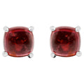 Pink Topaz Stud Earrings 2.58 Carats Sterling Silver