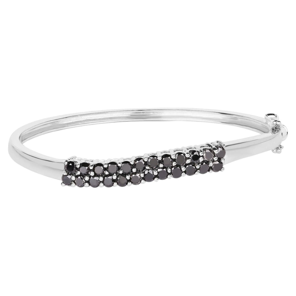 Black Diamond Bracelet 3.52 Carats Sterling Silver