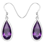 Amethyst Earrings 10 Carats Sterling Silver