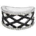 Multicolor Diamond Ring 0.88 Carats Sterling Silver