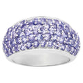 Tanzanite Ring With White Topaz 2.76 Carats Sterling Silver