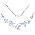 Blue Topaz Necklace 7.32 Carats Sterling Silver