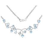 Blue Topaz Necklace 7.32 Carats Sterling Silver