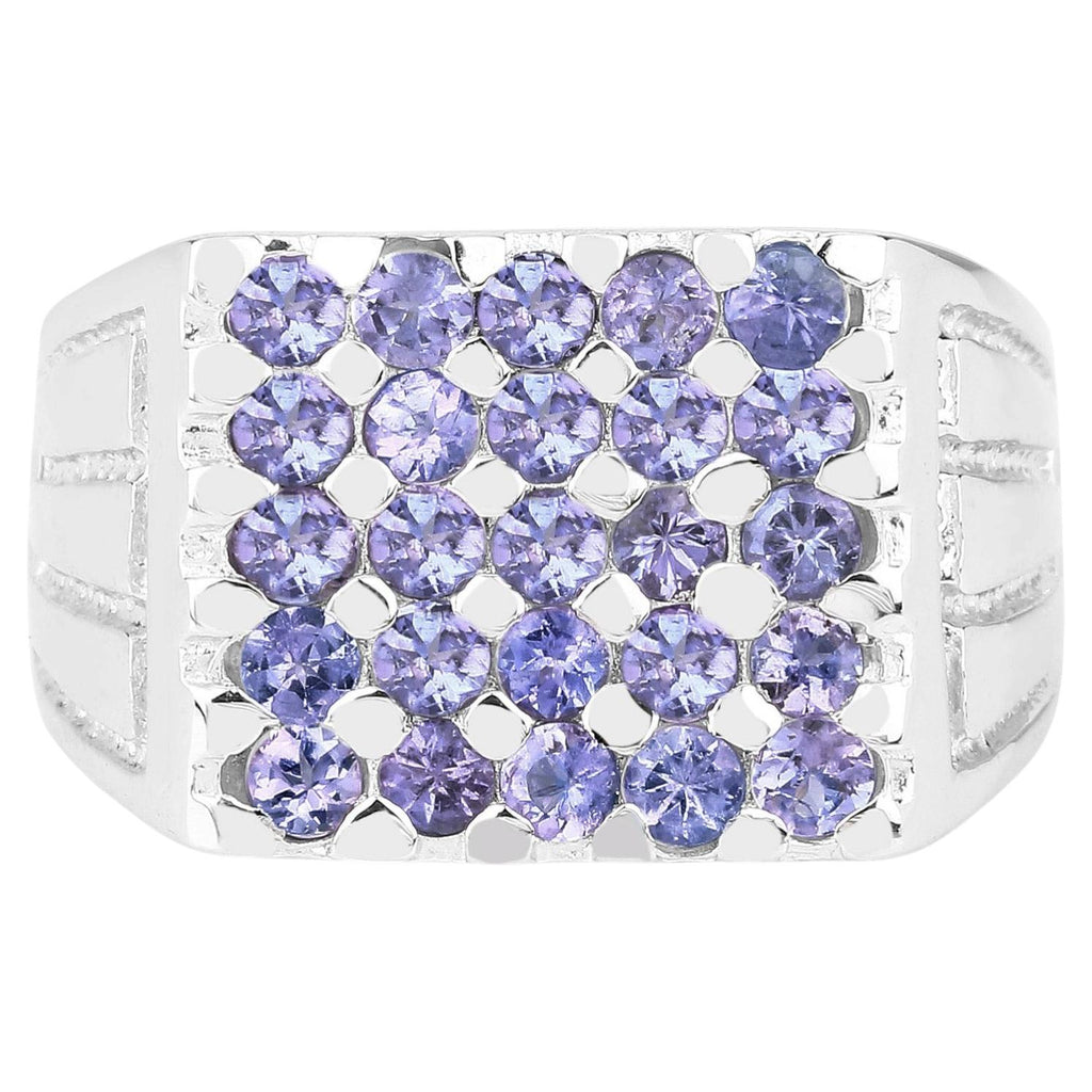 Tanzanite Ring 1.74 Carats Sterling Silver