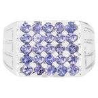 Tanzanite Ring 1.74 Carats Sterling Silver