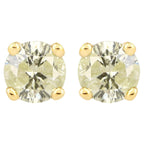 Diamond Stud Earrings 0.94 Carats 14K Yellow Gold
