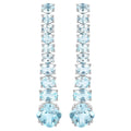 Blue Topaz Dangle Earrings 8.5 Carats 18K Gold Plated Silver