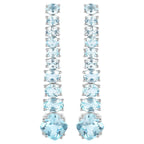 Blue Topaz Dangle Earrings 8.5 Carats 18K Gold Plated Silver