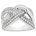 Diamond Ring 0.54 Carats Sterling Silver