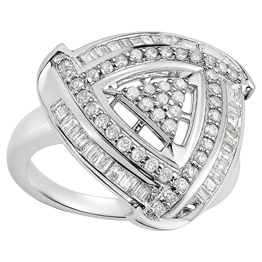 Diamond Ring 1.18 Carats Sterling Silver