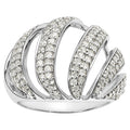 Diamond Ring 0.96 Carats Sterling Silver