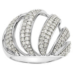 Diamond Ring 0.96 Carats Sterling Silver