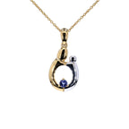 Tanzanite Mom Pendant 0.18 Carats Gold Plated Silver